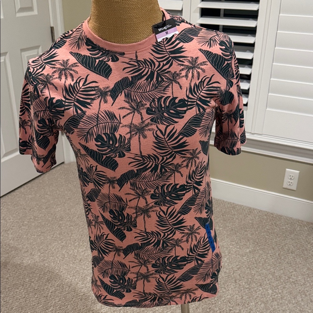 Kids Pink and Black Tropical Tee, Sinsay, medium, NWT